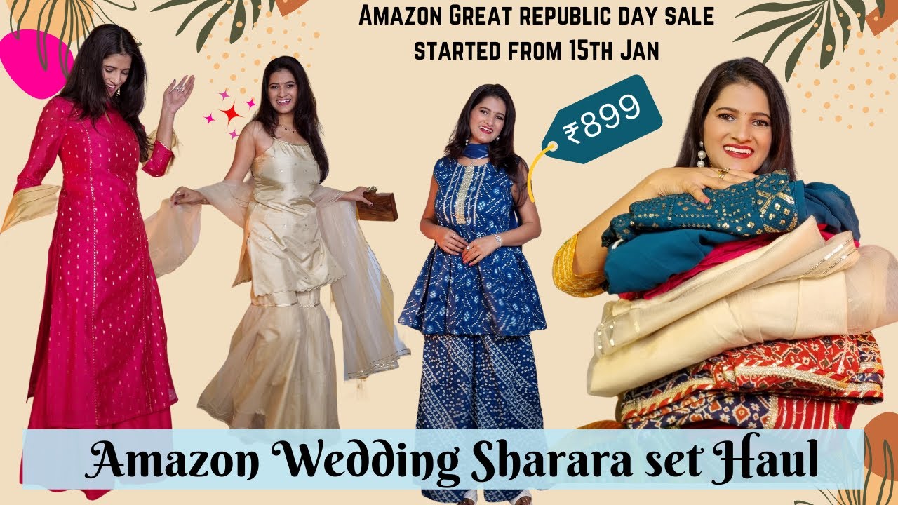 amazon Sharara set haul | Wedding sharara set haul | amazon sharara suit haul | Wedding Sharara set