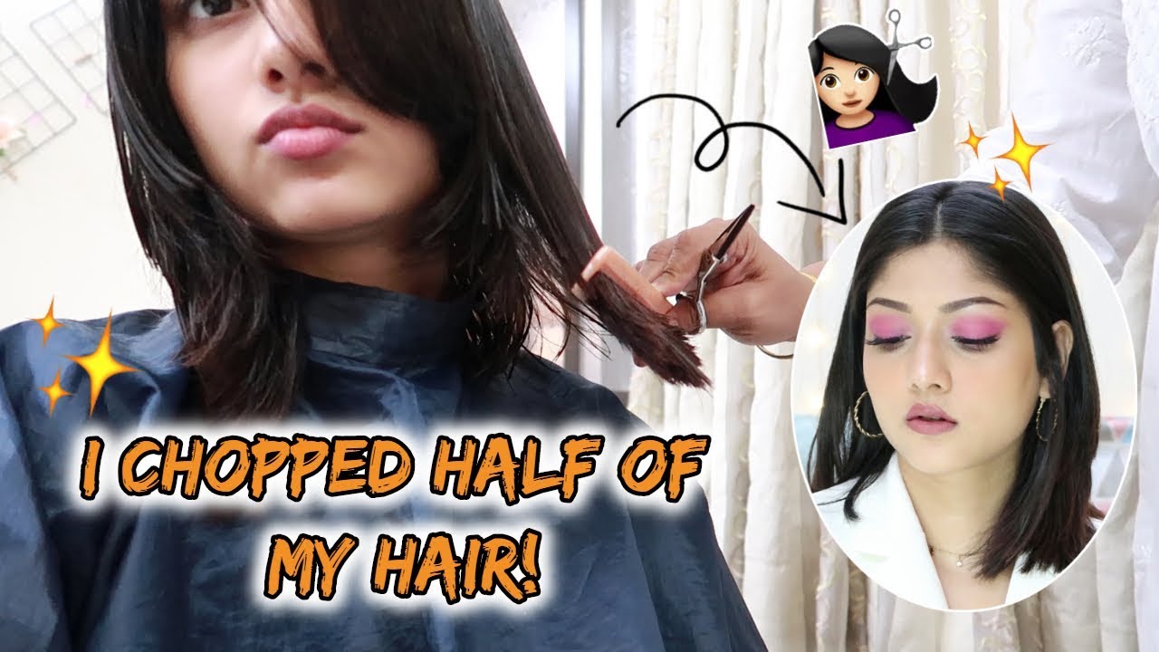 I chopped half of my hair!! | New Haircut