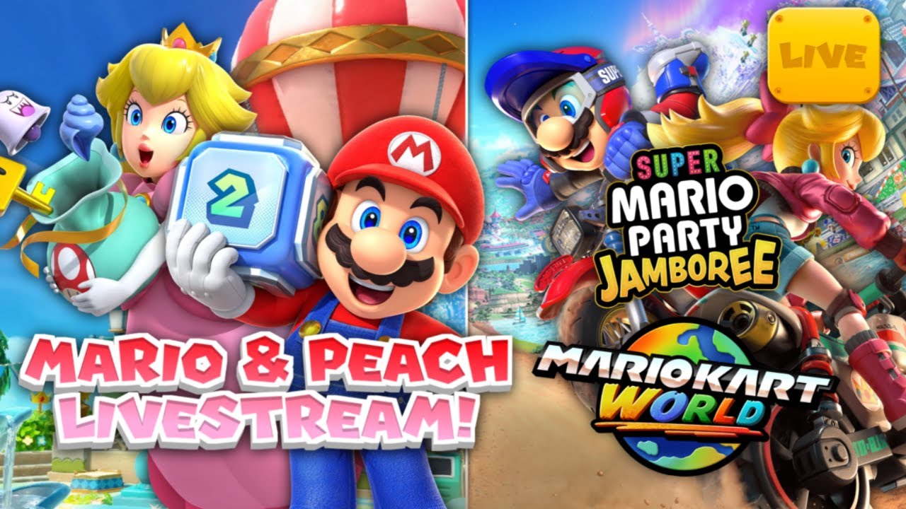 [ ‼️ LIVE 🔴] VTuber Princess Peach and Super Mario - Mario Party Jamboree & Mario Kart World 🗺️
