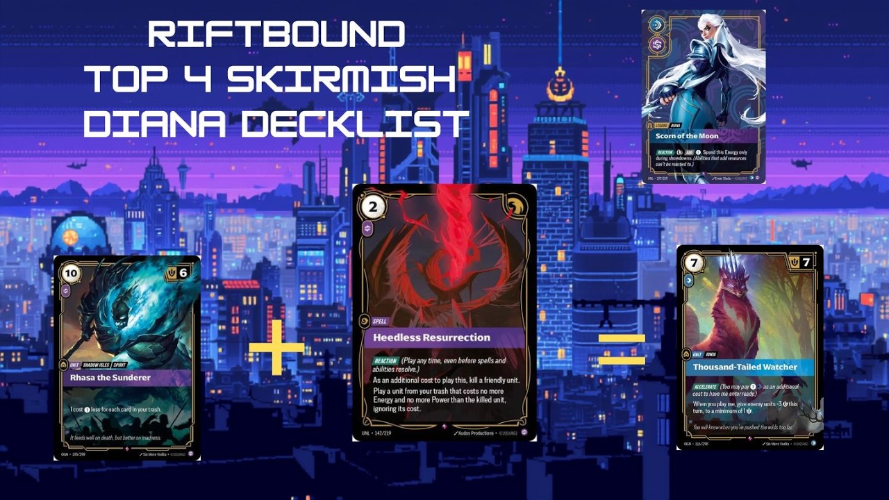 Riftbound - Top 4 Skirmish Diana Deck List w/ a little spice