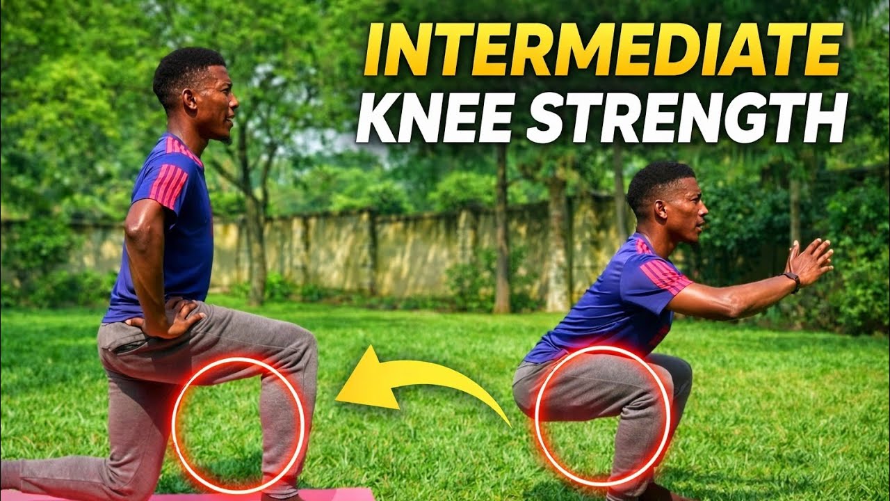 Intermediate Knee Strength Workout | At Home • No Equipment