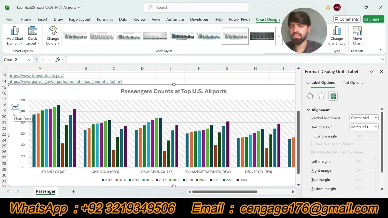 Exp25_Excel_Ch03_ML1_Airports | Exp25 Excel Ch03 ML1 Airports | Exp25 Excel Ch03