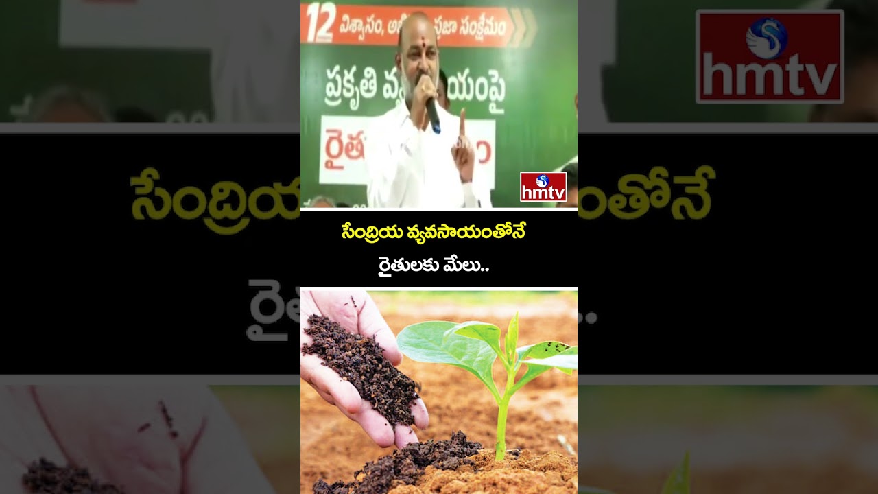 సేంద్రియ వ్యవసాయంతోనే రైతులకు మేలు..| Bandi Sanjay on Organic Farming | hmtv