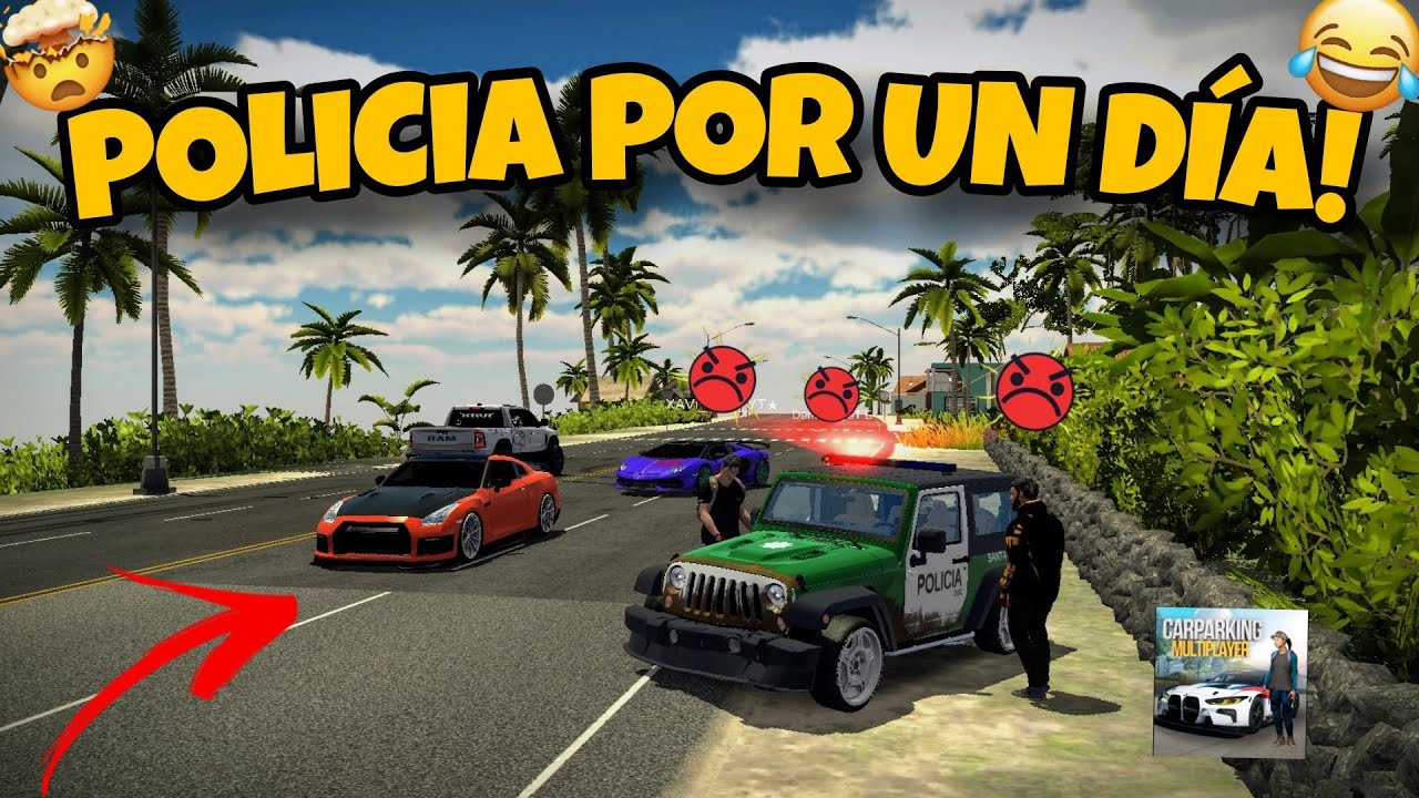 SIENDO POLICÍA POR UN DÍA EN Car Parking Multiplayer 🤣🔥*me odiaron todos*