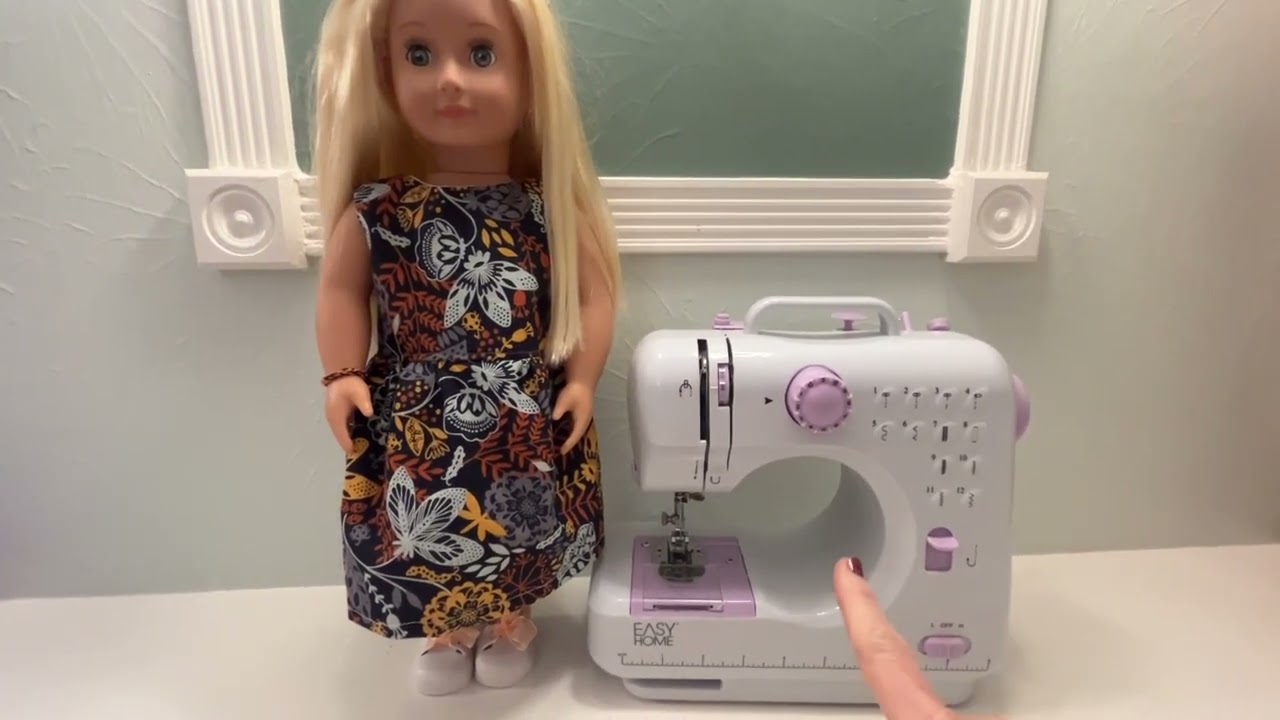 Sewing an Our Generation 18 inch doll dress on a miniature sewing machine ￼