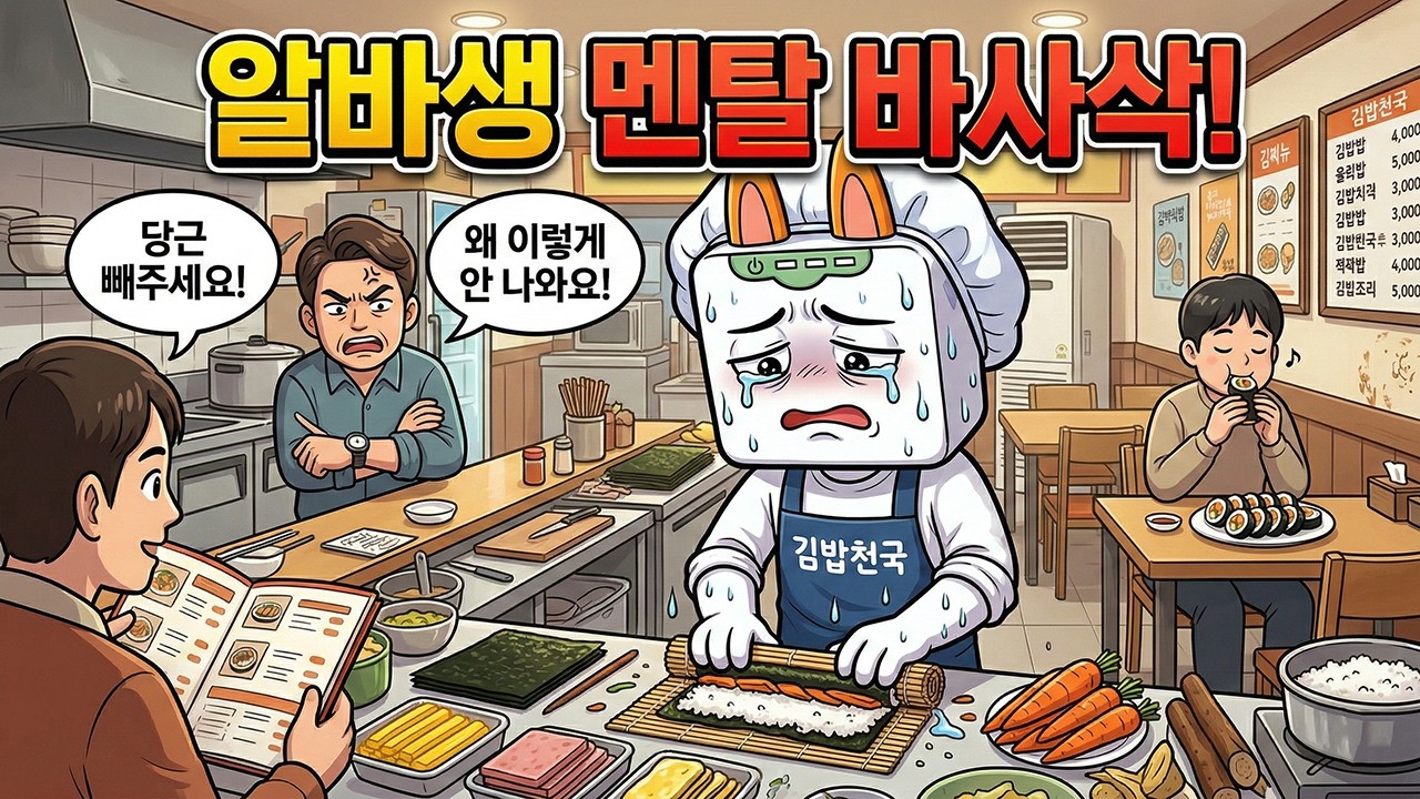 리뷰 1점 확정 ㅋㅋㅋ 오픈 첫날부터 망해버린 김밥천국 [김밥천국 시뮬레이터]