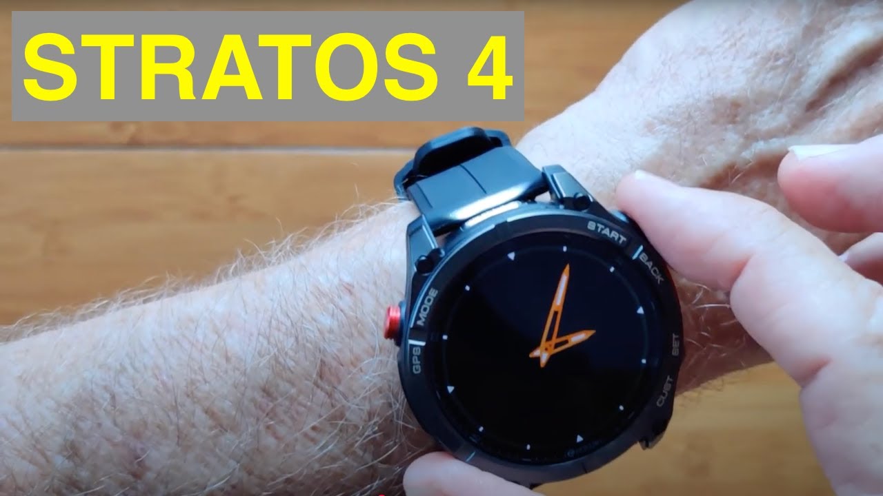 ZEBLAZE STRATOS 4 BT Call AMOLED 5ATM Always-On Flashlight GPS Compass Smartwatch: Unbox & 1st Look