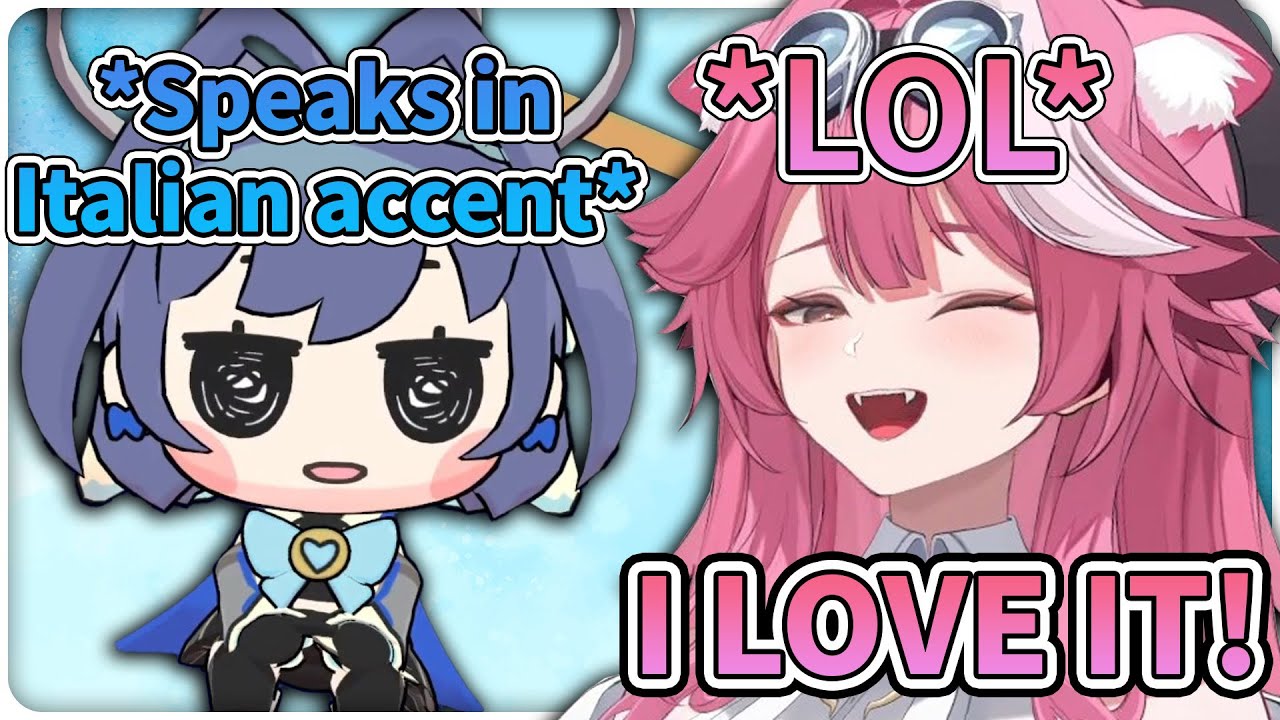 Raora Finds Kronii's Italian Accent Really Funny and Can't Stop Laughing