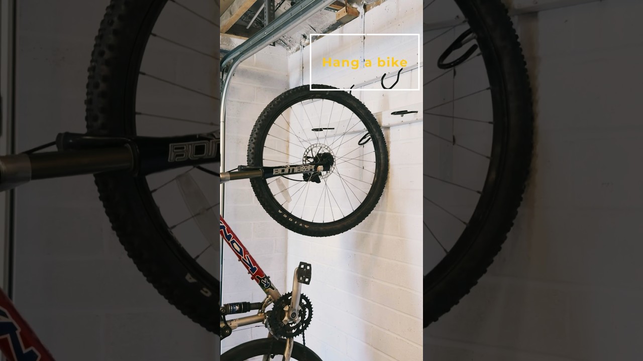 DIY Bike Storage for Garage &ndash; Super Simple Wall Rack #DIY #BikeStorage #GarageOrganisation #fix-make