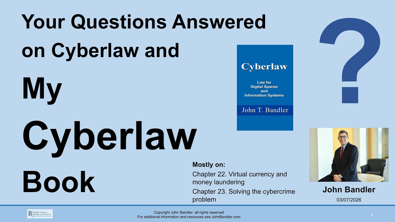 Your Questions Answered on Cyberlaw and my Book - Vol 2 - 2026-03-07
