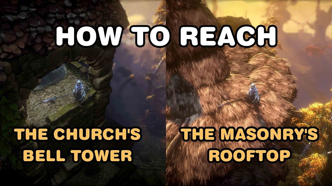 Sacrament's Church&rsquo;s bell tower and the Masonry&rsquo;s Rooftop  | No Rest For The Wicked - Early Access