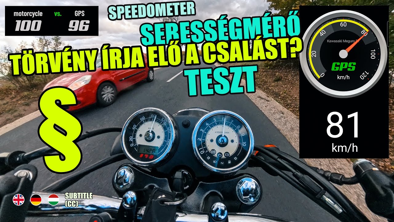 Miért és mennyit csal a kilométeróra? 🏍 Sebességmérő teszt 🏍 Kawasaki W230 / Meguro S1 🏍 MotoVlog