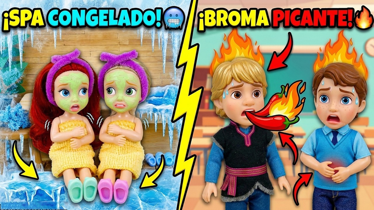 Día de SPA de las Princesas Junior 🧖‍♀️ ¡Y VENGANZA Picante contra los Chicos! 😱 Princesas Disney