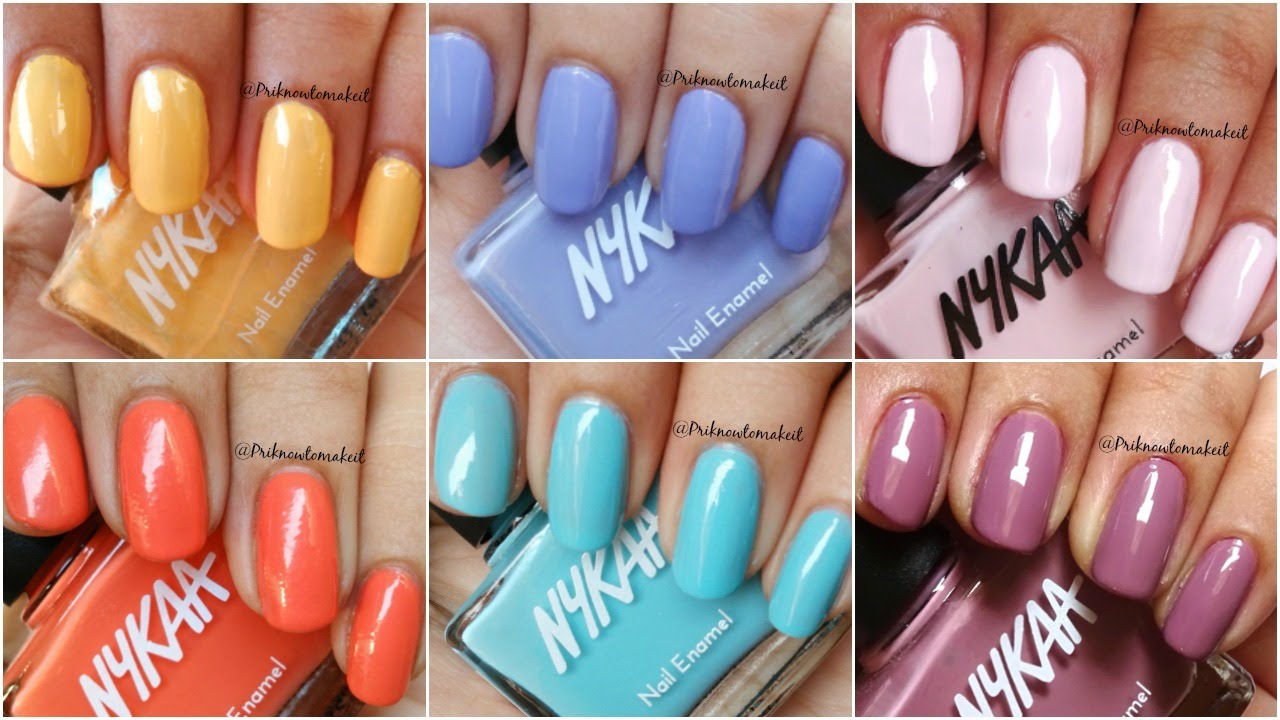 Nykaa - Pastel nail enamel | spring collection | swatch, review and unboxing 