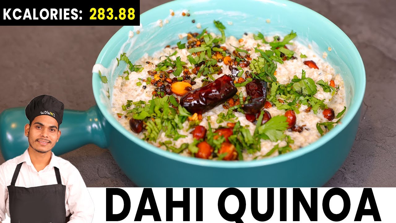 High Protein Dahi Quinoa In Hindi | How To Make Weight Loss Dinner Recipe At Home | I'MWOW