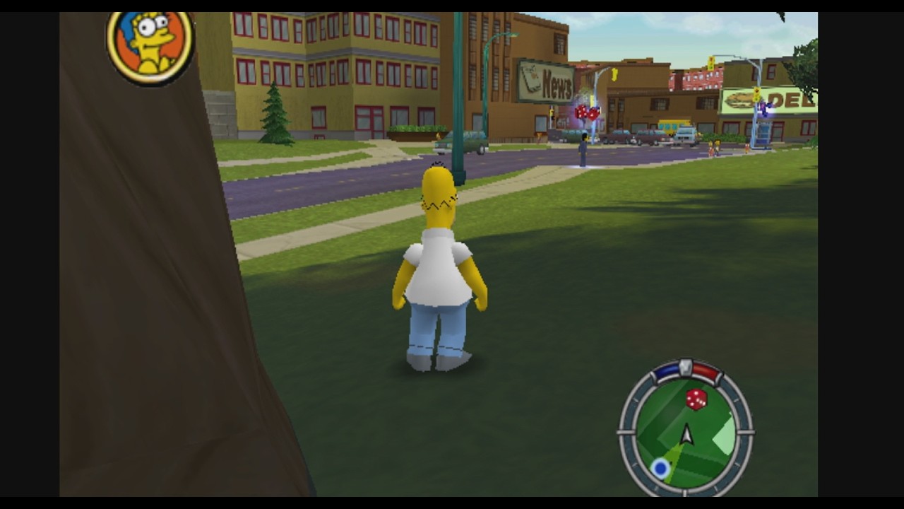 Simpsons Hit and Run Gameplay to Sleep To GameCube Hanging with Marge and some missions