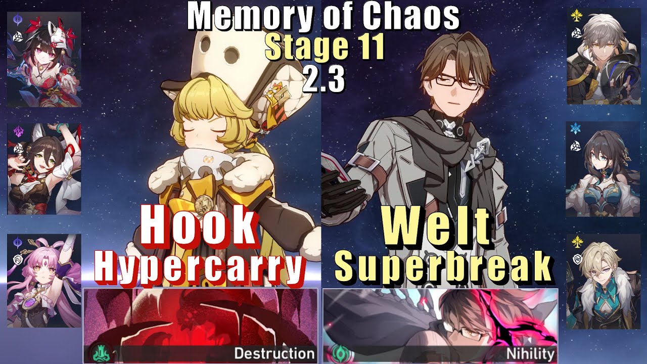 MoC 11 | E6 Hook Hyper & E0 Welt Superbreak | 2.3 3 Stars | Honkai: Star Rail