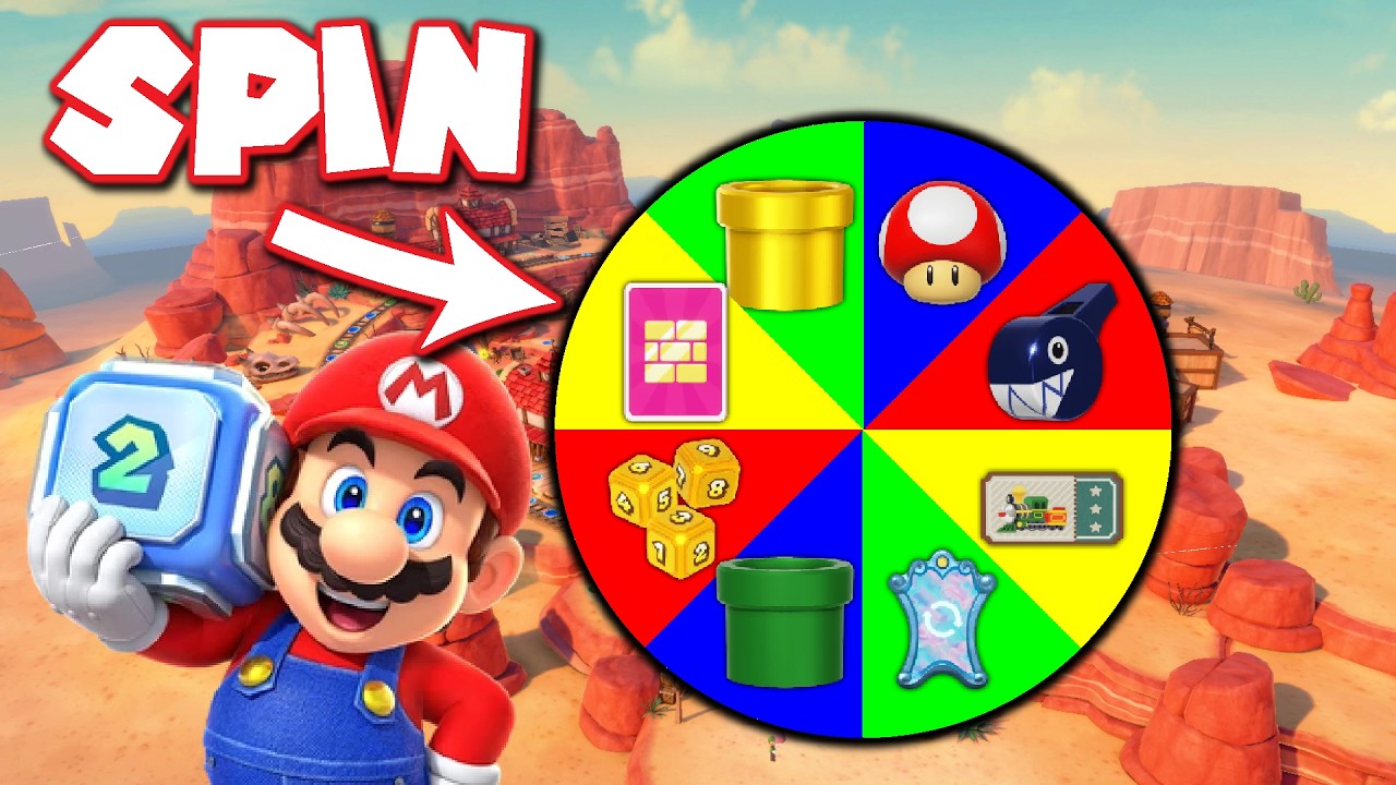 Spin the Wheel for a RANDOM ITEM Every Turn!! Super Mario Party Jamboree (Western Land)