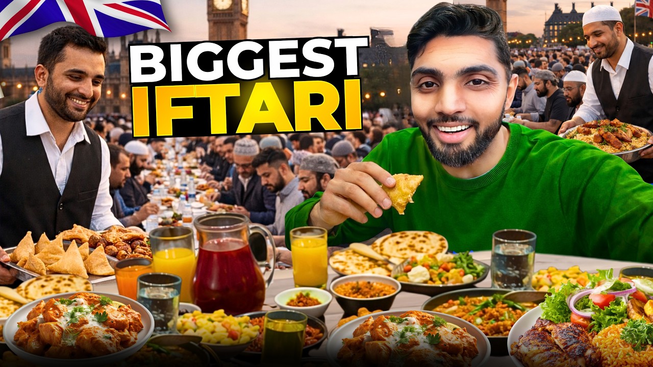 RAMADAN in the UK 🌙 | My First Grand Iftar in the UK 🕌