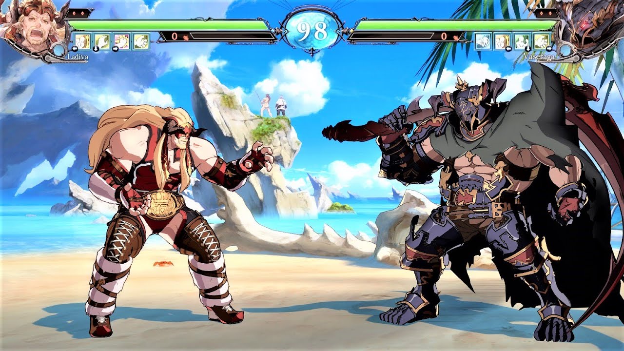 Granblue Fantasy Versus - Ladiva vs Vaseraga (Hardest AI)