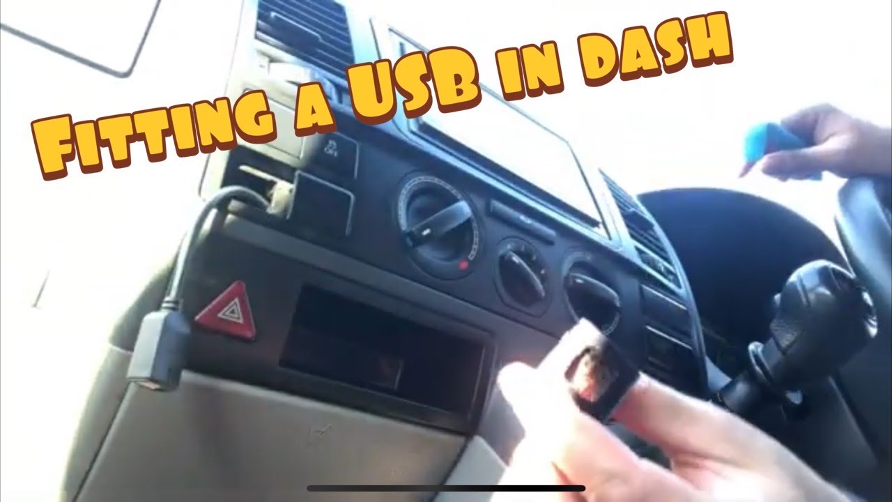 VW T5 fitting usb dash blank with surprise CarPlay update