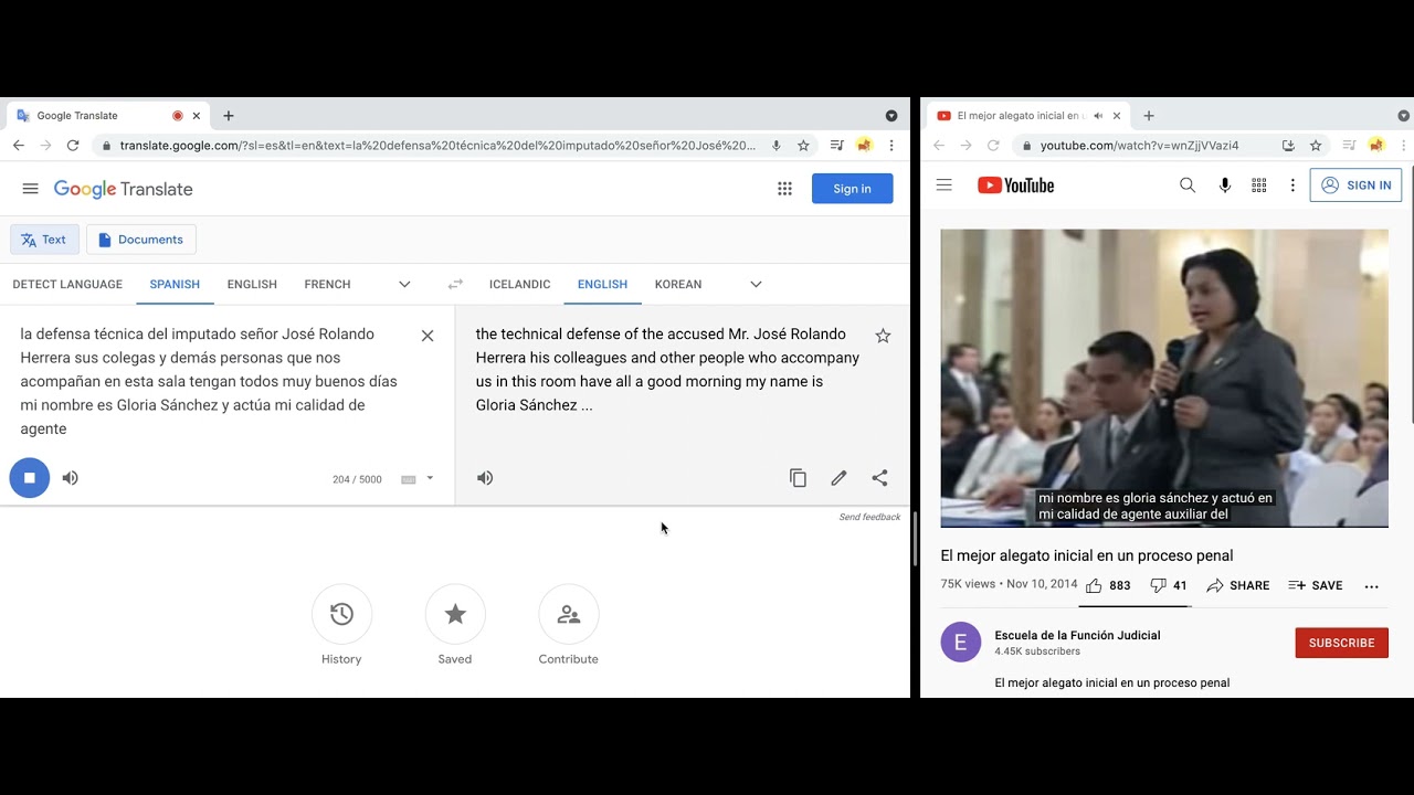 Seth's Demonstration of Real-Time Machine Translation Experiment Using Google Translate