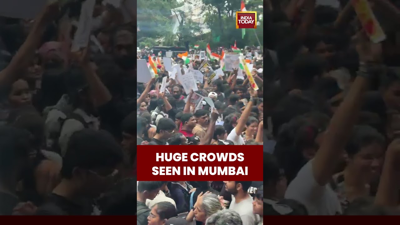 Mumbai CJP Protest: Huge Crowds Seen In Mumbai As Massive Protest Rally Takes Over Streets #mumbai