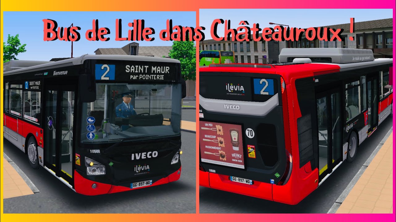 OMSI 2 - Iveco Urbanway C9 Ilevia n°10588 ( Lille ) dans Châteauroux sur la Ligne 2 - Horizon 16
