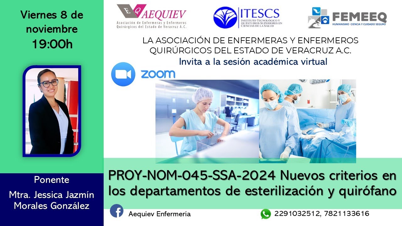 PROY NOM 045 SSA 2024  Nuevos criterios en los departamentos de Procesamiento estéril y quirófano