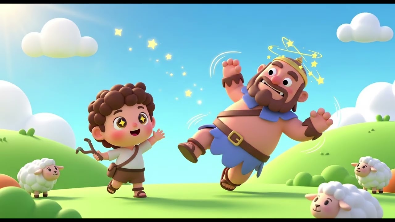 Davi e Golias para Crianças | Música Cristã que Ensina Coragem e Fé ao Seu Filho
