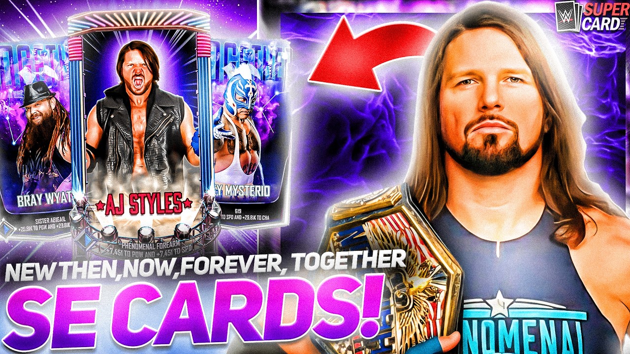 AWESOME NEW AJ STYLES , REY MYSTERIO & BRAY WYATT SPECIAL EDITION CARDS IN WWE SUPERCARD!!