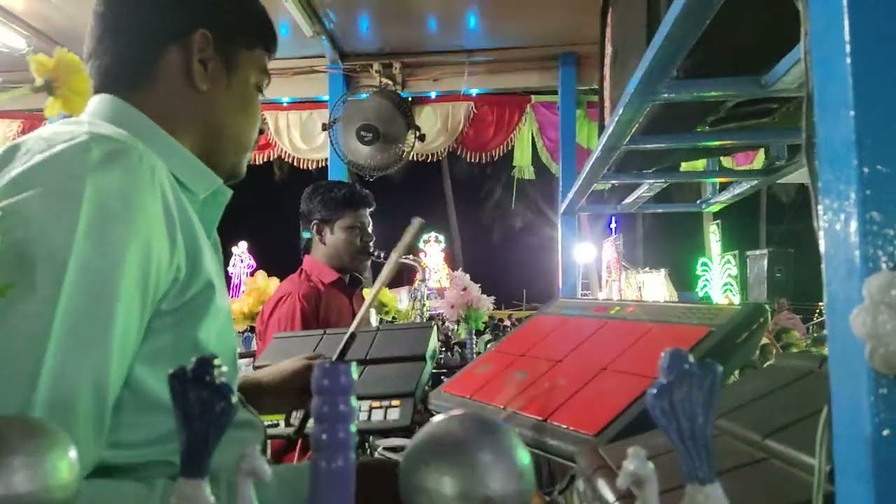 Pamaalai Padiduvom✝️(பாமாலை பாடிடுவோம்⛪)🥁🎹🎷🎺 MG.Chinnappadoss band KKL🎸🎤Cell: 9842046107,9487425311
