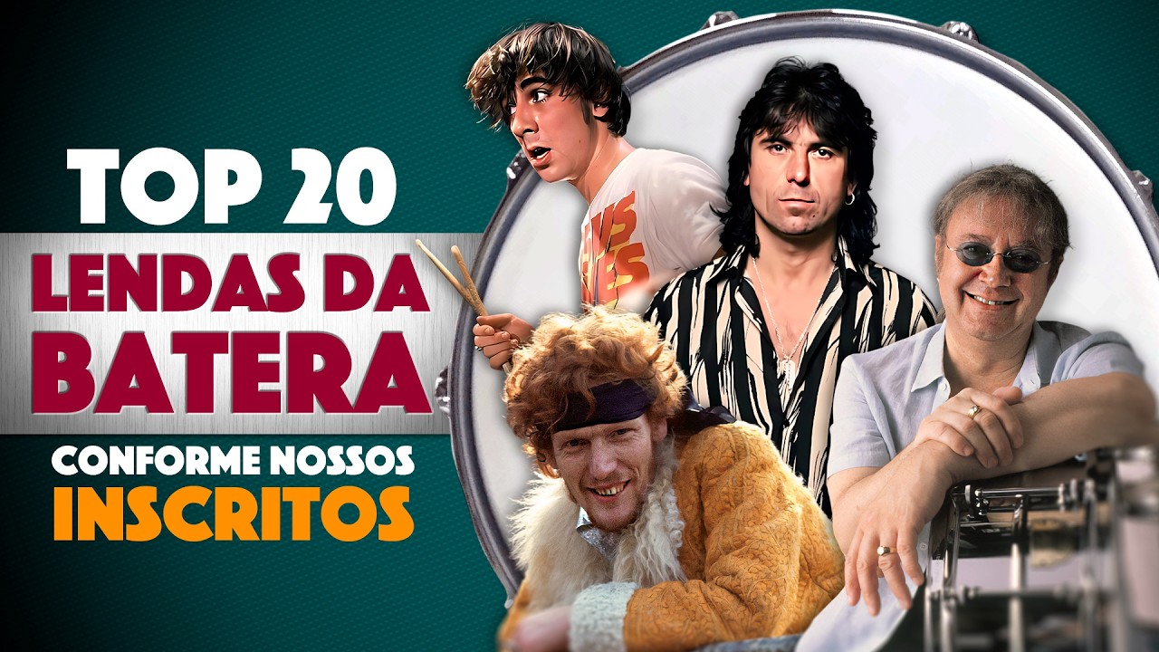 Os 20 Melhores BATERISTAS de Rock de Acordo com os Nossos Inscritos🥁 | #rockdrums #top20