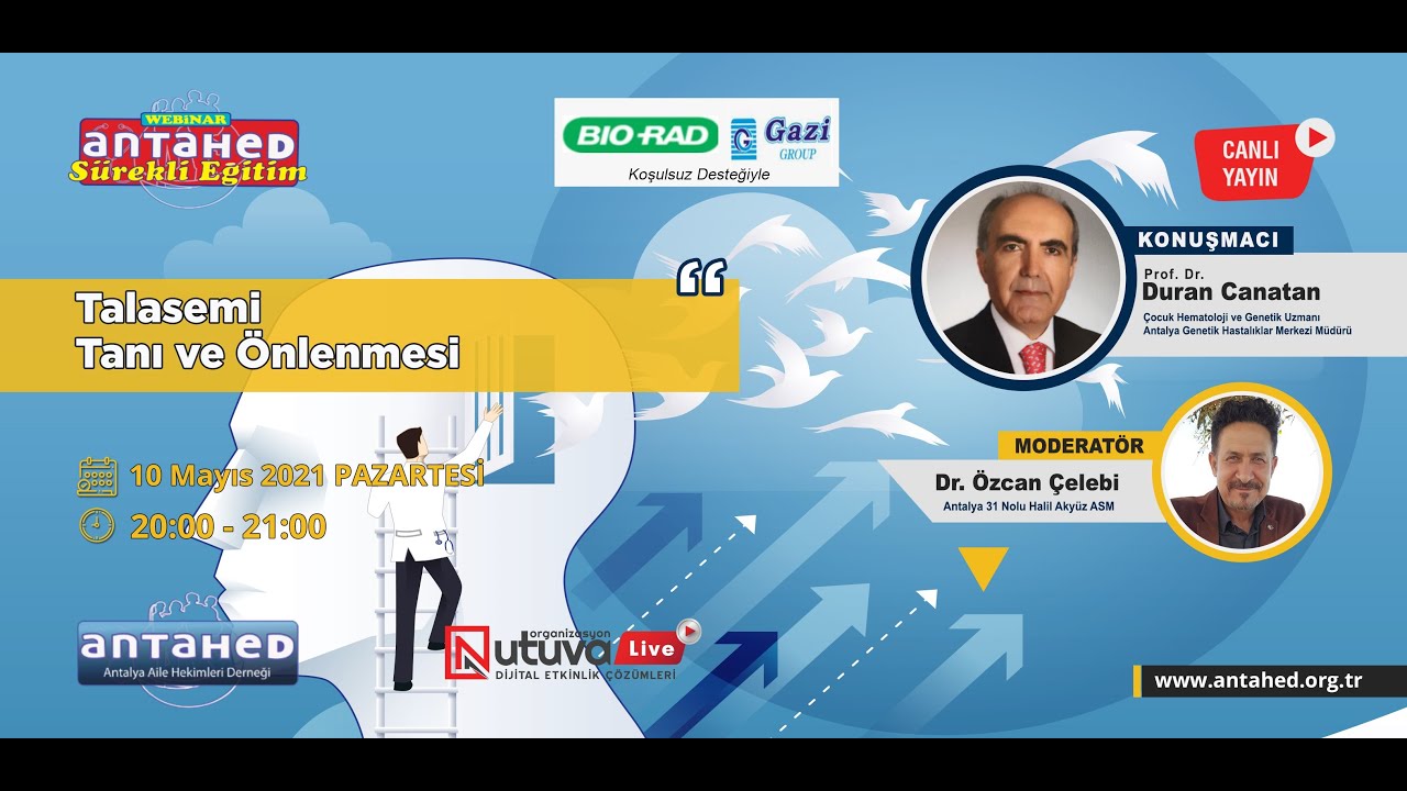 Talasemi Tanı ve Önlenmesi - Prof. Dr. Duran CANATAN