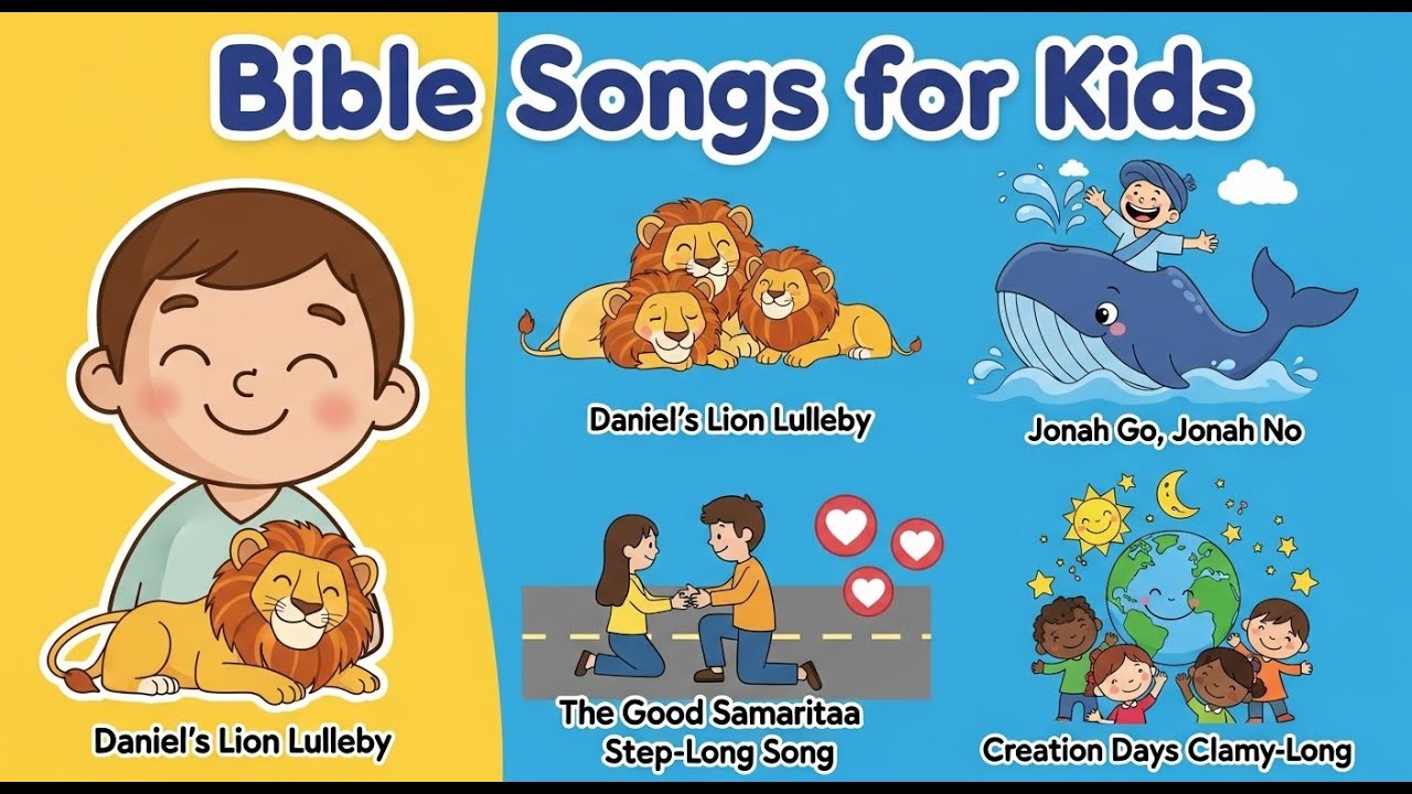 Bible Songs for Kids 🎶 | Fun & Gentle Christian Nursery Rhymes | Preschool Worship Album