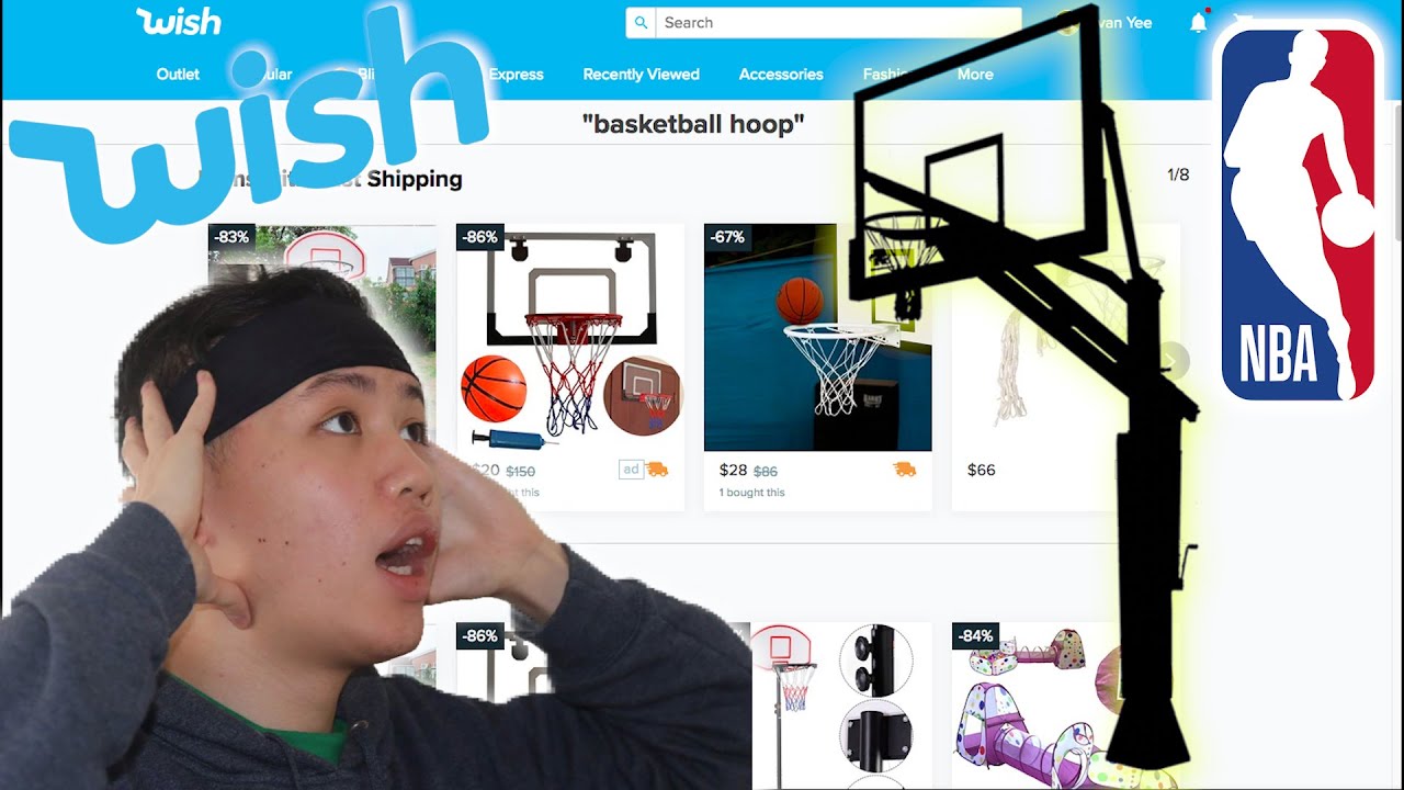 I Bought A CHEAP NBA Sized Basketball Hoop From WISH!