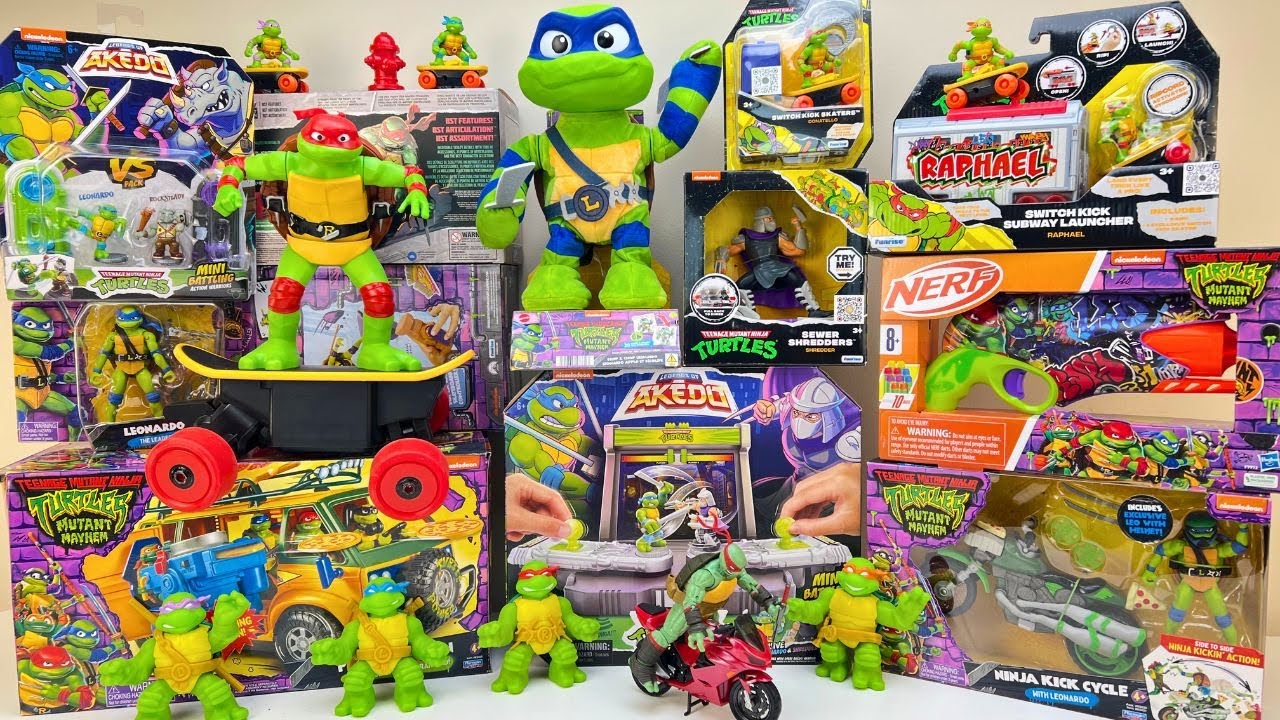 Teenage Mutant Ninja Turtles Toys Unboxing Review | Subway Skateboard Launcher | TMNT Nerf Blaster