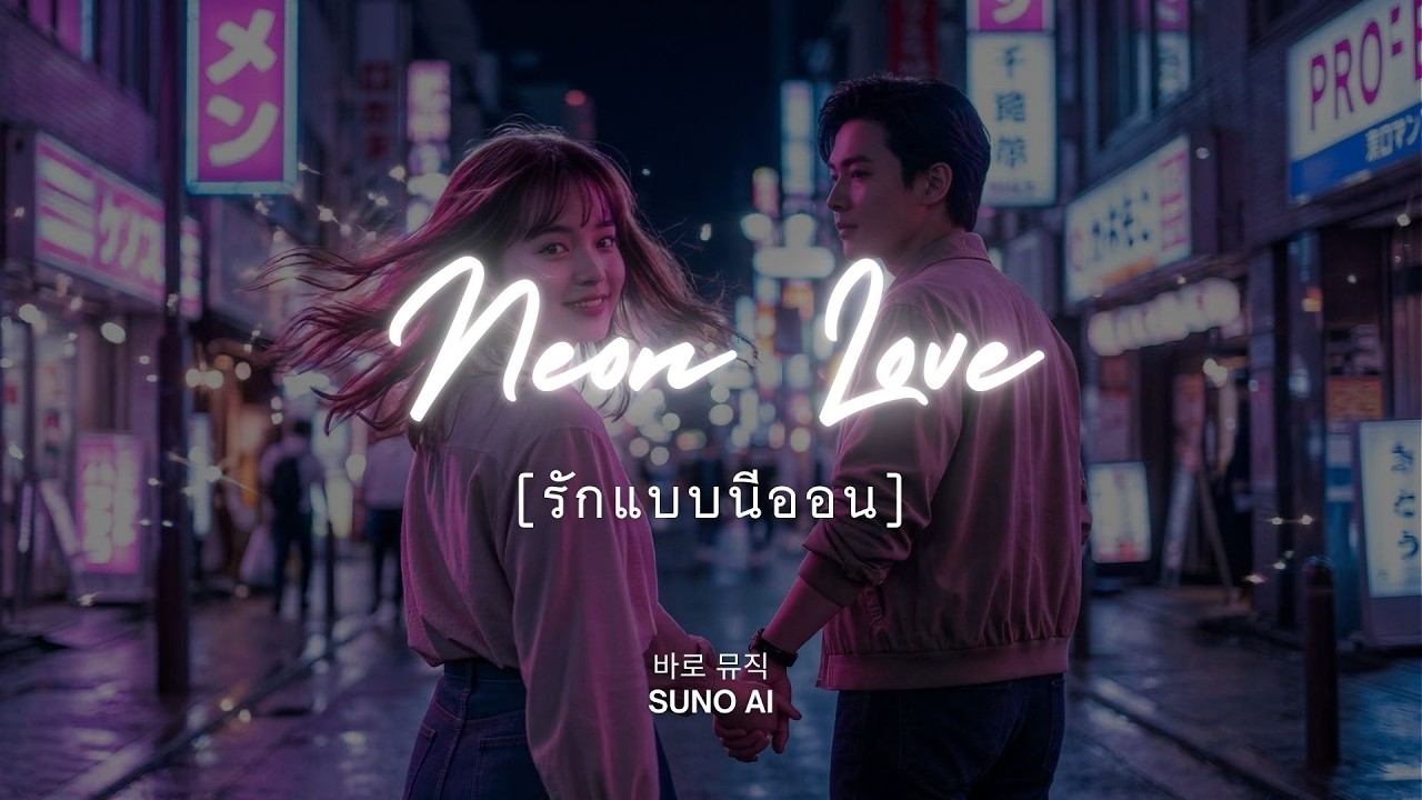 รักแบบนีออน (Neon Love) - 바로 뮤직 (เพลงขับรถฟังสบายๆ ตอนกลางคืน 🌃 ) (Suno AI)