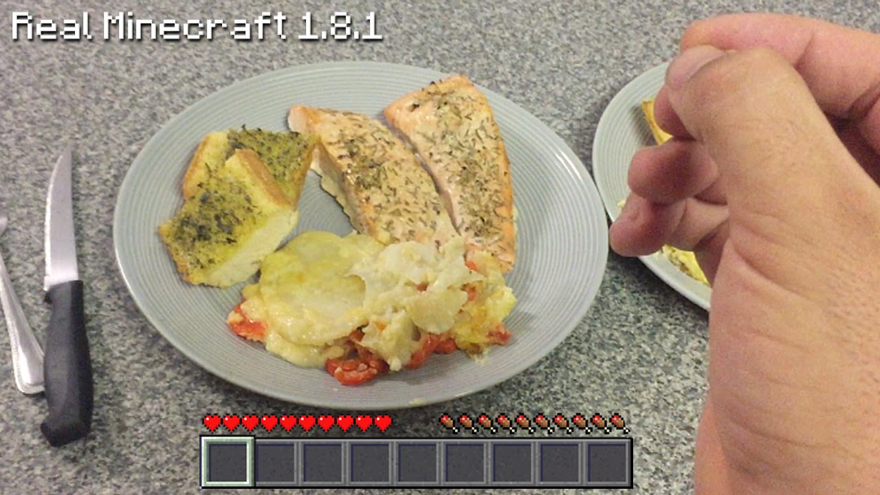 Real Life Minecraft Cooking - SMOKED SALMON & CHICKEN