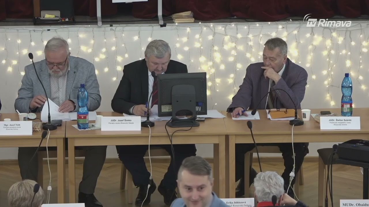 Zasadnutie Mestsk&eacute;ho zastupiteľstva v Rimavskej Sobote 09.12.2025 (TV Rimava)