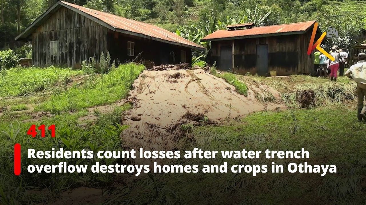 Residents count losses after water trench overflow destroys homes and crops in Othaya