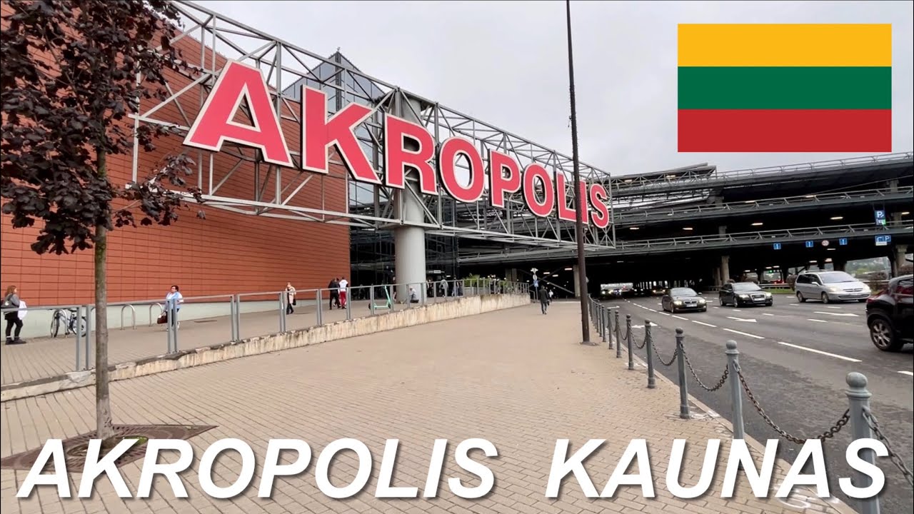 Walking in Akropolis shopping center. Kaunas, Lithuania