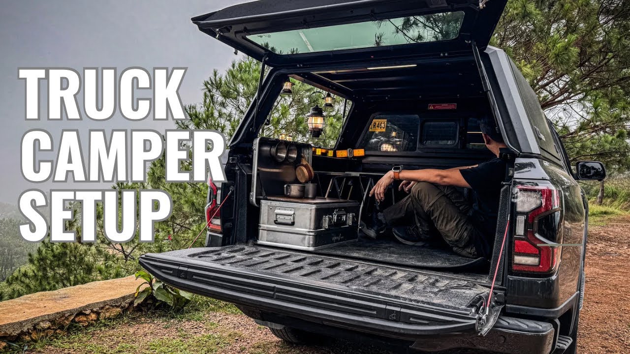 TRUCK CAMPING SETUP -  Stoke Voltaics - Dewbu Jacket - Trustfire Flashlight