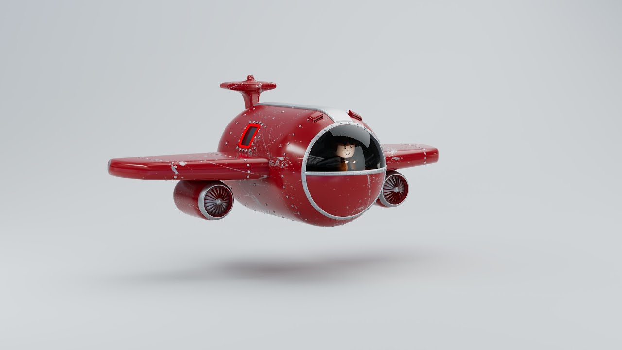 Speedart modelling plane in cinema 4D Render