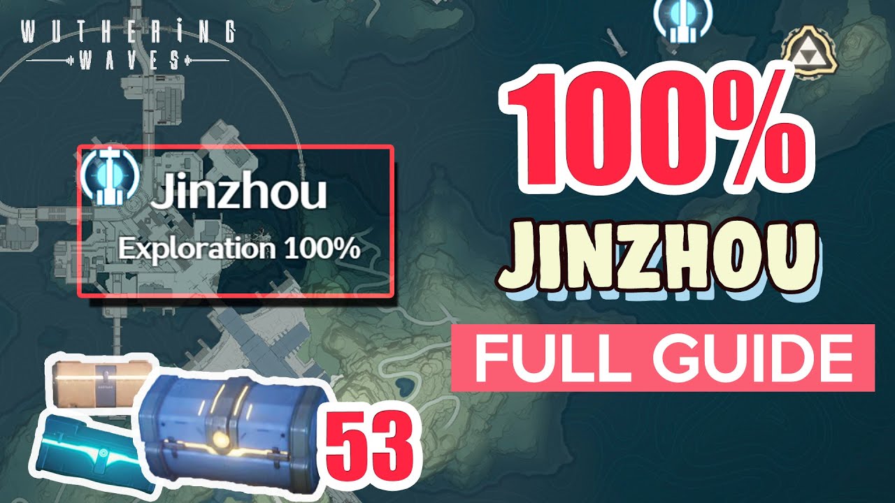 How to: Jinzhou 100% FULL Exploration ⭐ Huanglong ALL CHESTS【 Wuthering Waves 】