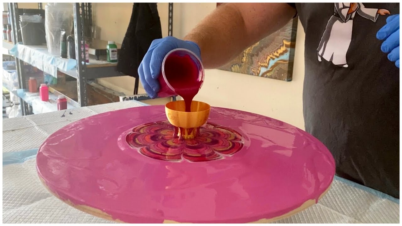 Breast Cancer Awareness Fluid Art Collab Leaky Cup & Flip #PinkPoursForPink Masse Art Studio #173