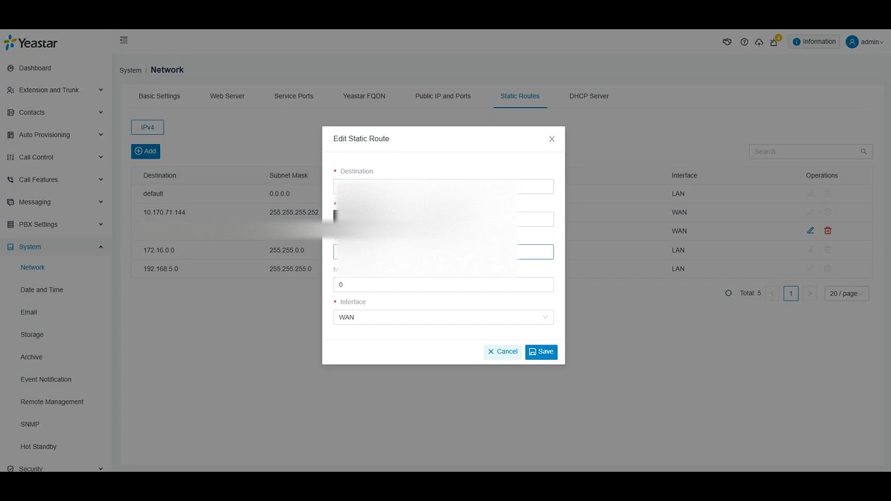 لتوصيل وإعداد دائرة SIP Trunk في السنترال (IP-PBX) من نوع Yeastar مع شركة الاتصالات السعودية (STC)