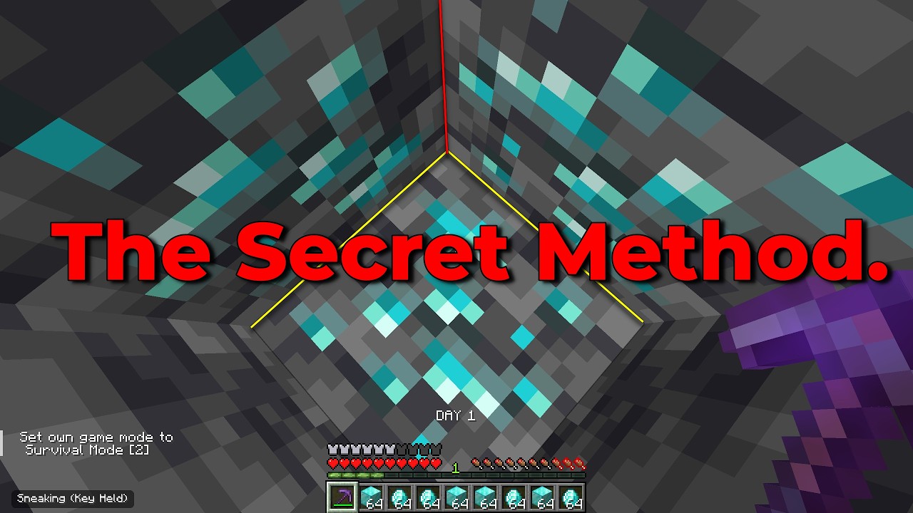 I Mined STRAIGHT DOWN For 1 Hour