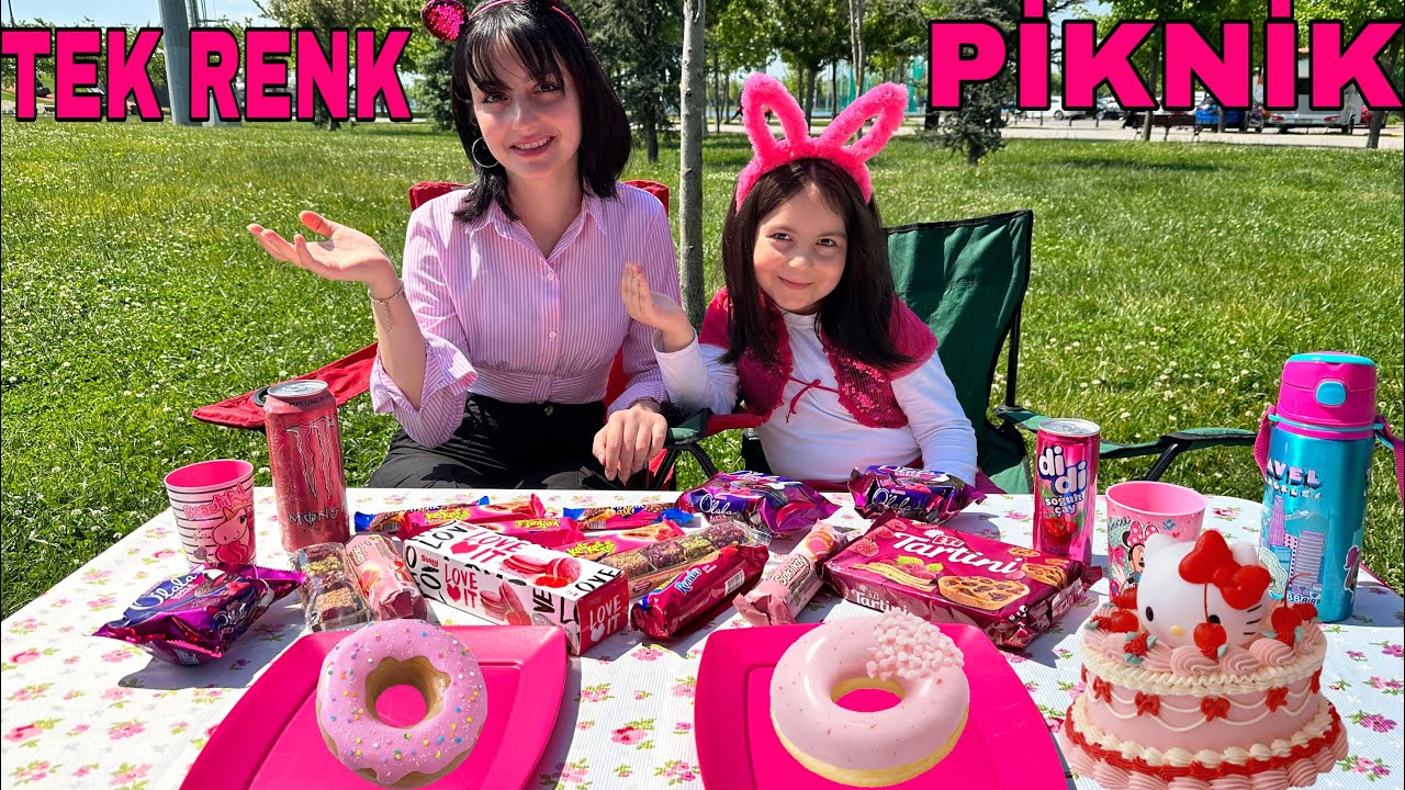 TEK RENK PEMBE PİKNİK CHALLENGE | ONE COLOR PİNK PİCNİC CHALLENGE