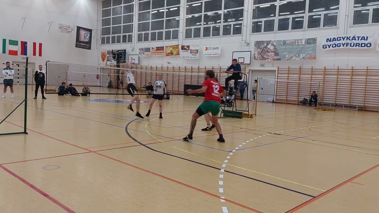Lábtoll-labda, 8.Lábtoll EB., Vegyes páros döntő: Magyarország 1. -Németország 1.